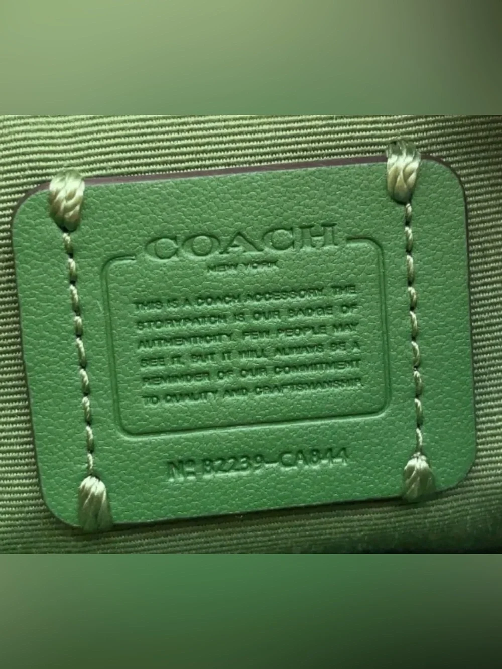 Coach Green Pebbled Leather Mini Satchel with Crossbody Strap